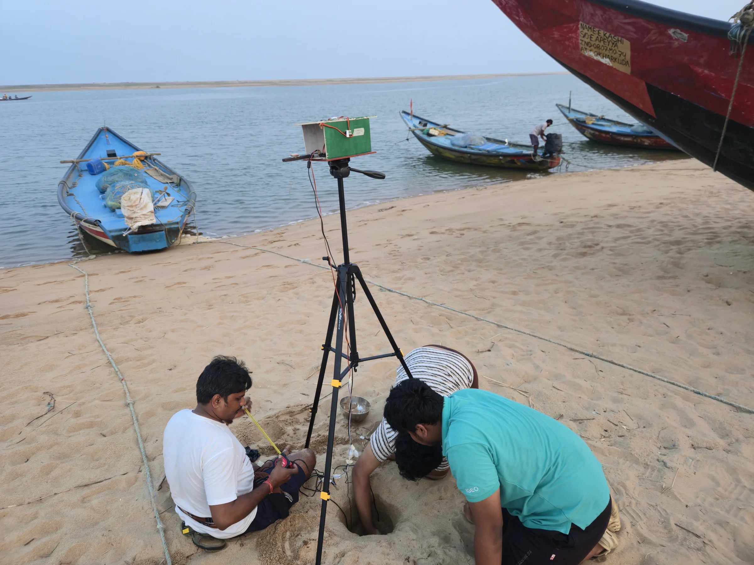 TurtleGuard sand-probe station at New Podampeta